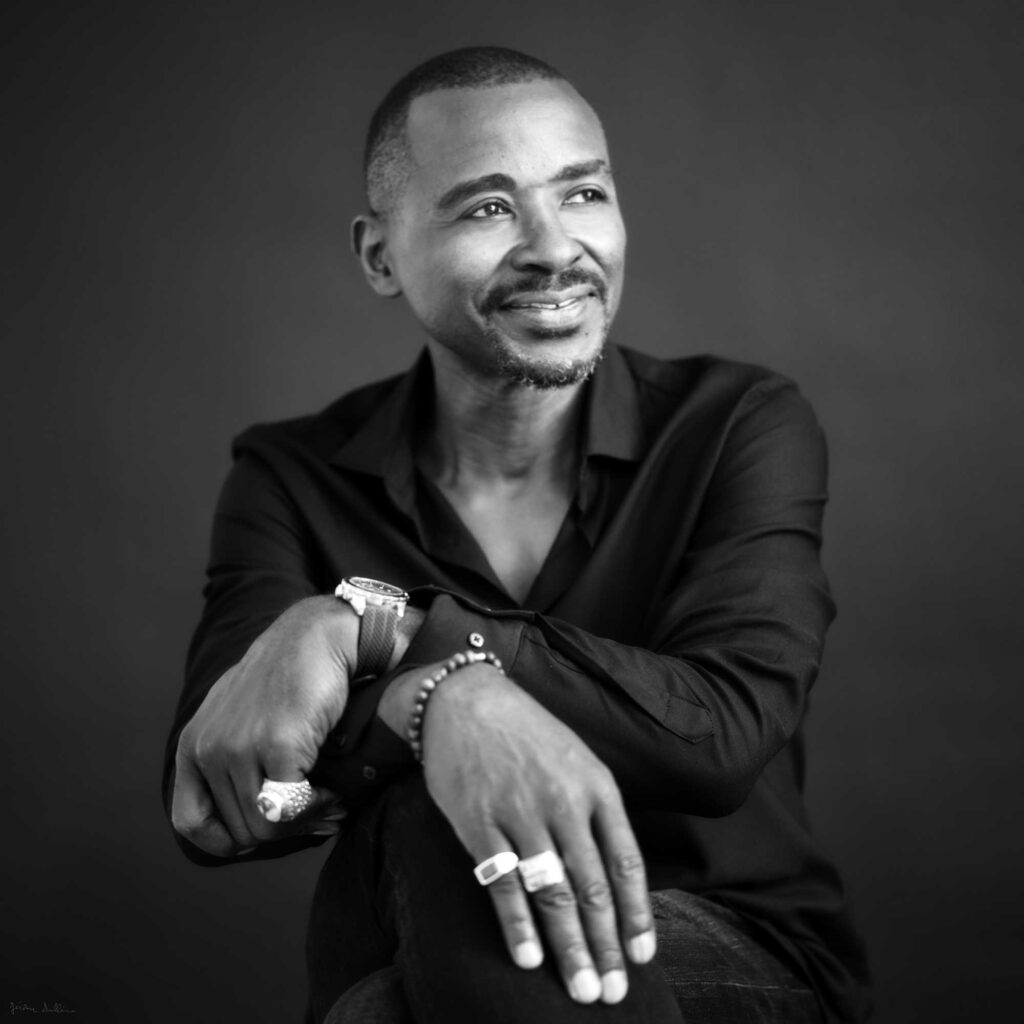 Black and white portrait of Robert Battle, photographed by Jérôme Scullino